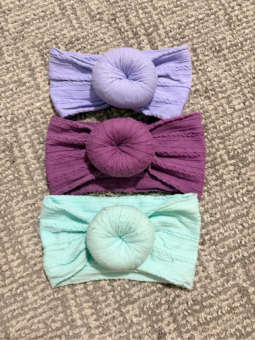 Baby Stretch Knit knot Headbands set of 3